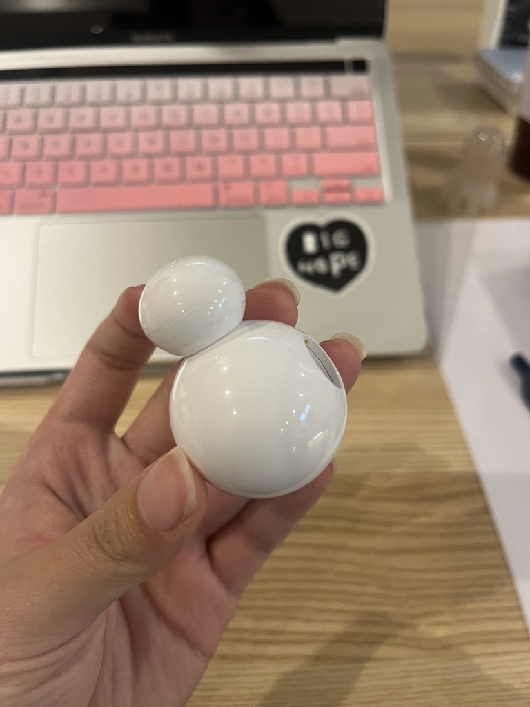 White Mickey Mouse shaped device